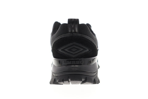 Umbro Bumpy Mens Black Leather & Suede Low Top Lace Up Sneakers Shoes