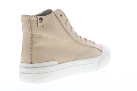 HUF Huf X Thrasher Classic Hi Mens Beige Tan High Top Athletic Surf Skate Shoes