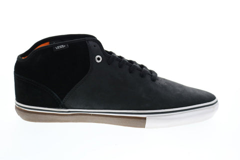 Vans Stage 4 Mid VN-00YEA8E Mens Black Suede Lace Up Skate Inspired Sneakers Shoes