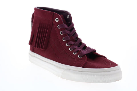 Vans Sk8 Hi Moc VN000315JTZ Mens Red Suede Skate Inspired Sneakers Shoes