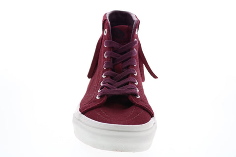 Vans Sk8 Hi Moc VN000315JTZ Mens Red Suede Skate Inspired Sneakers Shoes