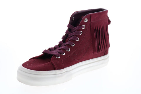 Vans Sk8 Hi Moc VN000315JTZ Mens Red Suede Skate Inspired Sneakers Shoes
