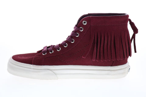 Vans Sk8 Hi Moc VN000315JTZ Mens Red Suede Skate Inspired Sneakers Shoes