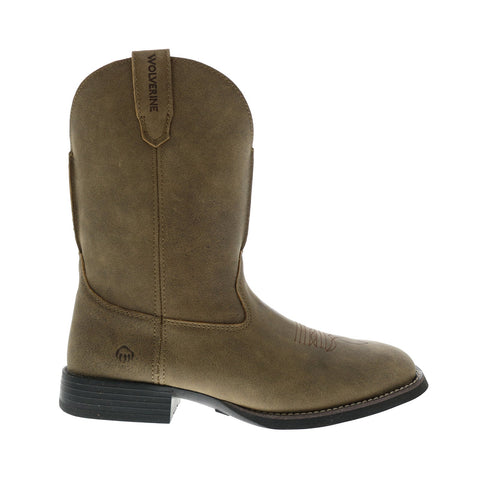 Wolverine Bronc Western W880140 Mens Gray Leather Casual Dress Boots