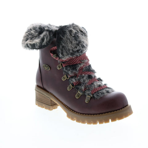Lugz Adore Fur WADORFGV-6022 Womens Burgundy Synthetic Casual Dress Boots