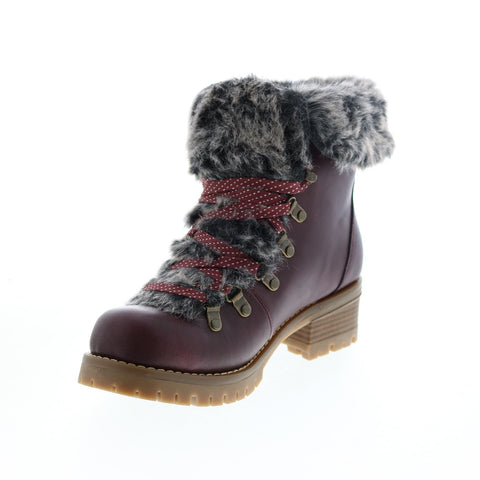 Lugz Adore Fur WADORFGV-6022 Womens Burgundy Synthetic Casual Dress Boots