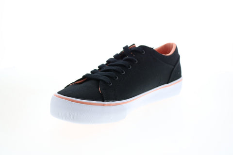 Lugz Ally WALLYC-0851 Womens Black Canvas Lace Up Lifestyle Sneakers Shoes