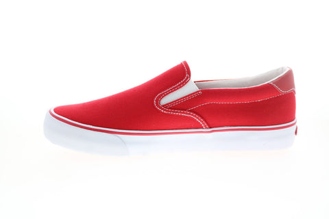 Lugz Bandit WBANDIC-637 Womens Red Canvas Slip On Lifestyle Sneakers Shoes