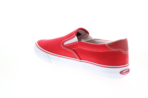 Lugz Bandit WBANDIC-637 Womens Red Canvas Slip On Lifestyle Sneakers Shoes