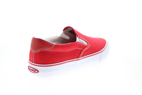 Lugz Bandit WBANDIC-637 Womens Red Canvas Slip On Lifestyle Sneakers Shoes