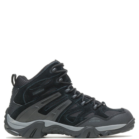 Wolverine Wilderness Waterproof W080006 Mens Black Wide Mesh Hiking Boots