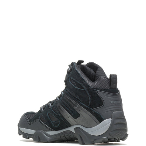 Wolverine Wilderness Waterproof W080006 Mens Black Wide Mesh Hiking Boots