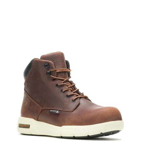 Wolverine Kickstart 6" Waterproof W210110 Mens Brown Wide Leather Work Boots