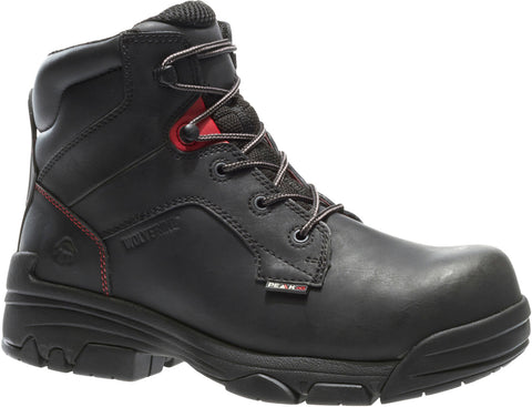 Wolverine Merlin 6" WP Composite Toe W10112 Mens Black Leather Work Boots