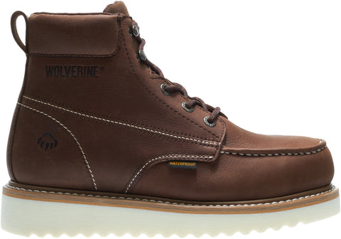 Wolverine Loader Waterproof 6" W10840 Mens Brown Wide Work Boots