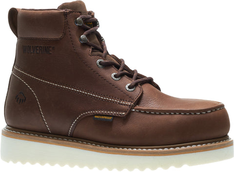 Wolverine Loader Waterproof 6" W10840 Mens Brown Wide Work Boots
