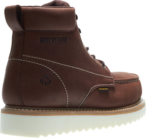 Wolverine Loader Waterproof 6" Wedge W10841 Mens Brown Wide Work Boots