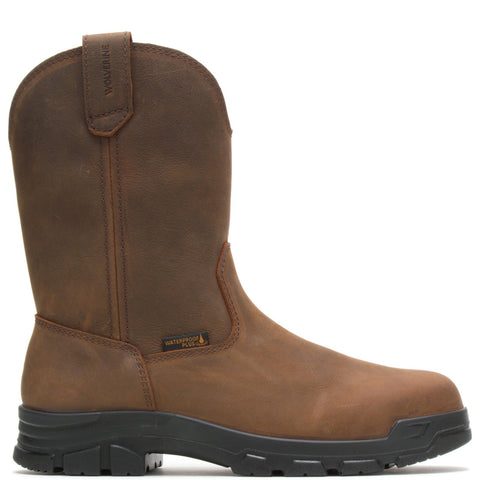 Wolverine Chainhand Wellington 10" Mens Brown Wide Leather Work Boots