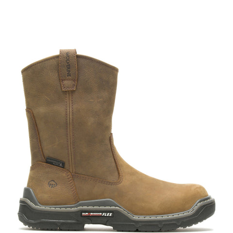 Wolverine Raider Durashocks Waterproof 10" Wellington Mens Brown Wide Boots