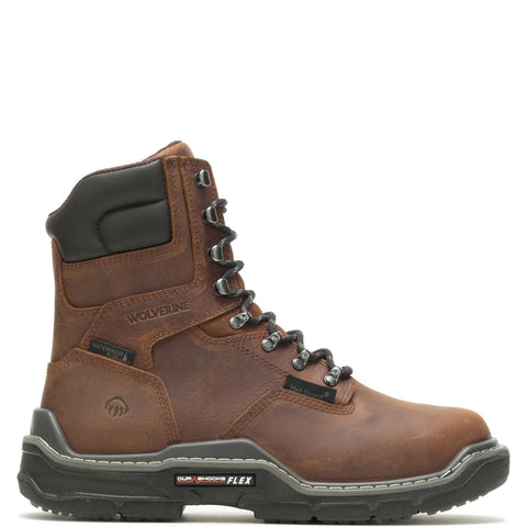 Wolverine Raider Durashocks WP 8" W211167 Womens Brown Wide Work Boots