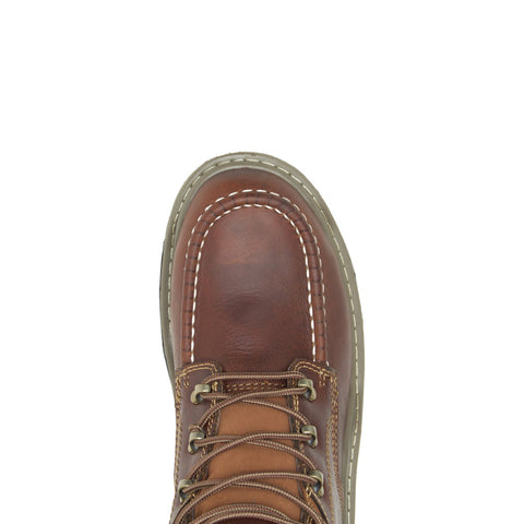 Wolverine Raider Durashocks Moc-Toe CarbonMax Mid Mens Brown Work Boots