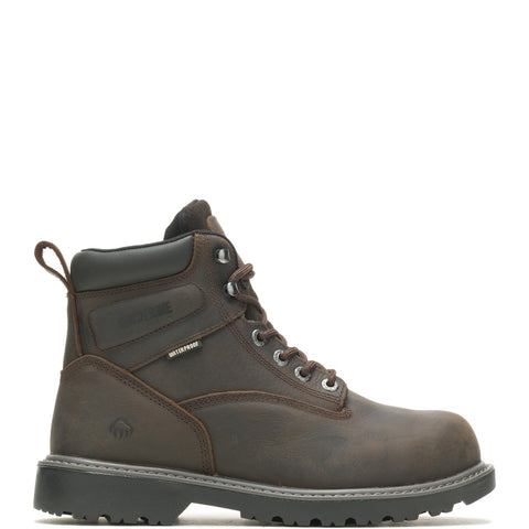Wolverine Floorhand Waterproof Insulated Stell Toe 6" Mens Brown Work Boots