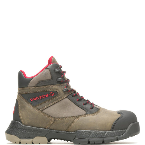 Wolverine Rush Ultraspring Carbonmax 6" W231039 Mens Gray Wide Work Boots