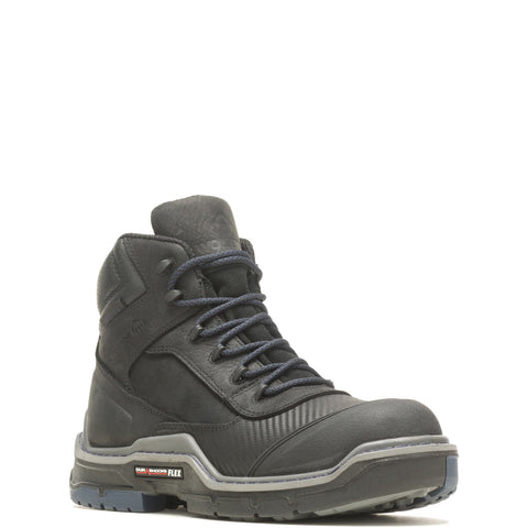 Wolverine Raider DuraShocks Shield CarbonMax 6" Mens Black Wide Work Boots