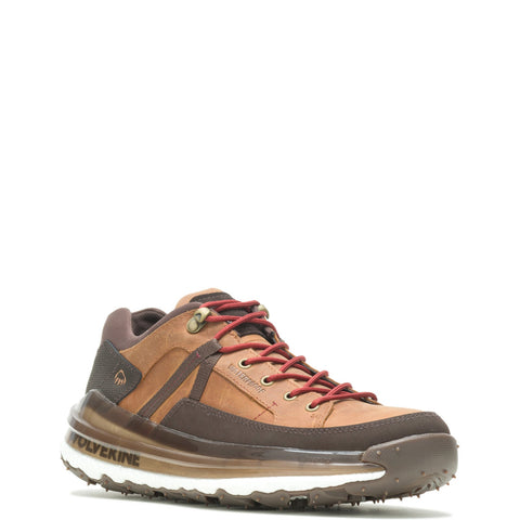 Wolverine Conquer Ultraspring Waterproof Low Mens Brown Athletic Shoes