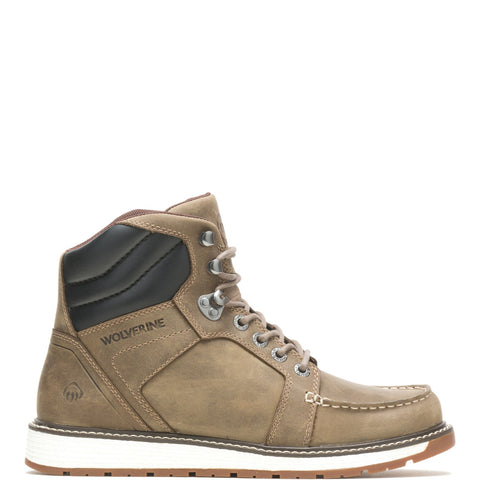 Wolverine Hellcat Wedge Moc-Toe Ultraspring WP 6" Mens Brown Work Boots