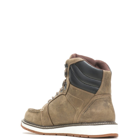 Wolverine Hellcat Wedge Moc-Toe Ultraspring WP 6" Mens Brown Wide Work Boots