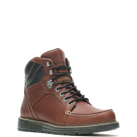 Wolverine Hellcat Wedge Moc-Toe Ultraspring WP 6" Mens Brown Work Boots