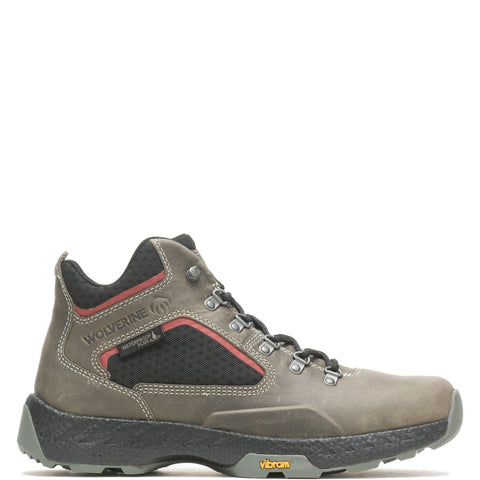 Wolverine Guide Ultraspring Waterproof Mid Mens Gray Wide Hiking Boots