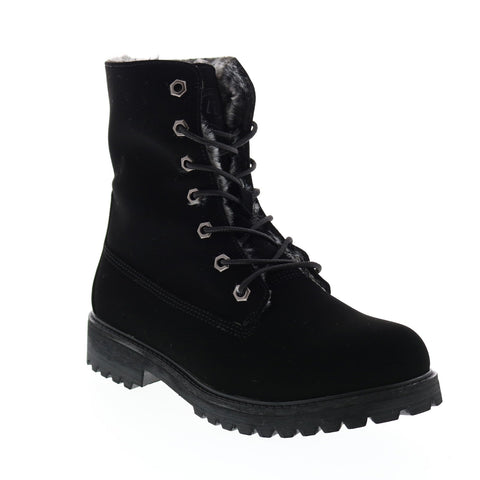 Lugz Convoy Fold Fur WCNVFFD-069 Womens Black Synthetic Casual Dress Boots