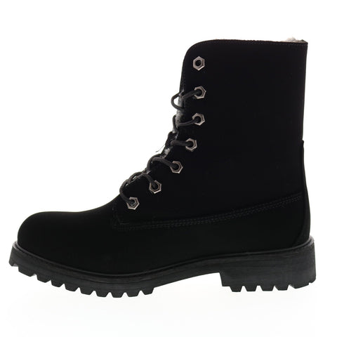 Lugz Convoy Fold Fur WCNVFFD-069 Womens Black Synthetic Casual Dress Boots