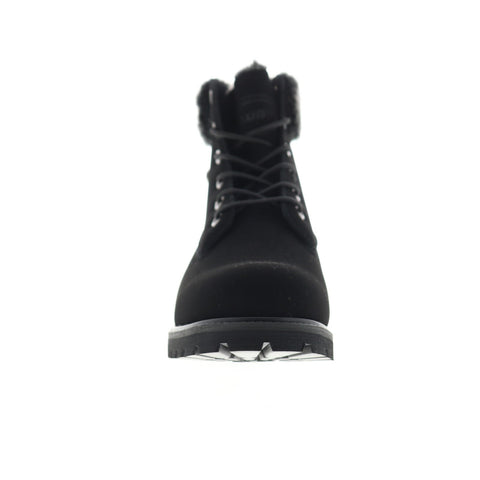Lugz Convoy Fur WCNYFD-001 Mens Black Nubuck Low Top Lace Up Boots Shoes