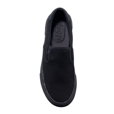 Lugz Delta WDELTC-0055 Womens Black Canvas Slip On Lifestyle Sneakers Shoes