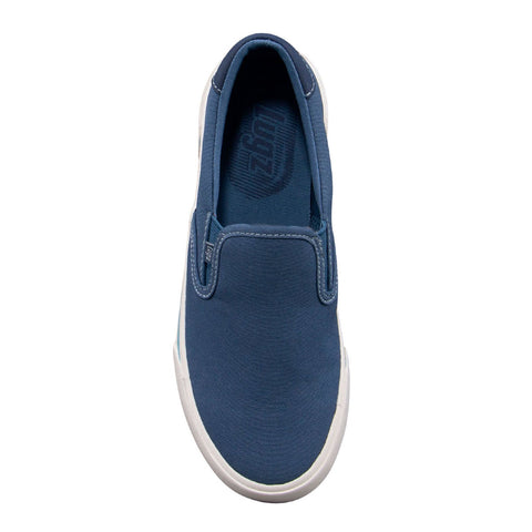 Lugz Delta WDELTC-4016 Womens Blue Canvas Slip On Lifestyle Sneakers Shoes