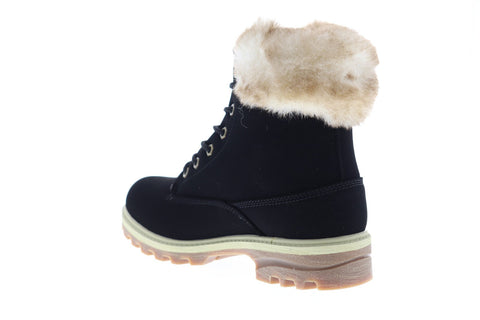 Lugz Empire Hi Fur WEMPHFD-0031 Mens Black Nubuck Low Top Lace Up Boots Shoes