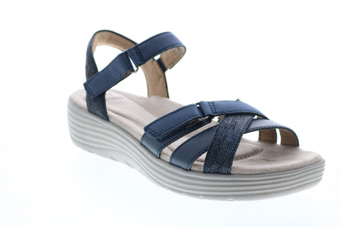Earth Origins Willow Gillian Womens Blue Synthetic Slingback Sandals Shoes