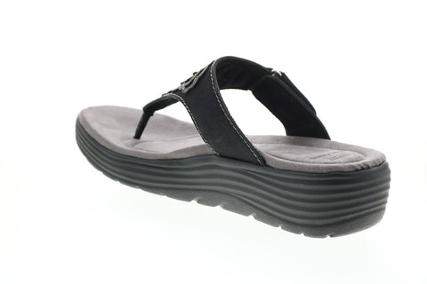 Earth Origins Willow Glenda Womens Black Synthetic Flip-Flops Sandals Shoes