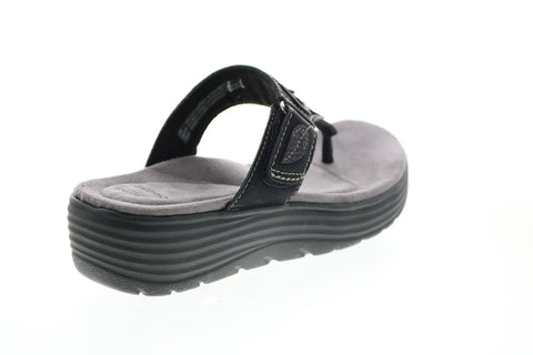 Earth Origins Willow Glenda Womens Black Synthetic Flip-Flops Sandals Shoes