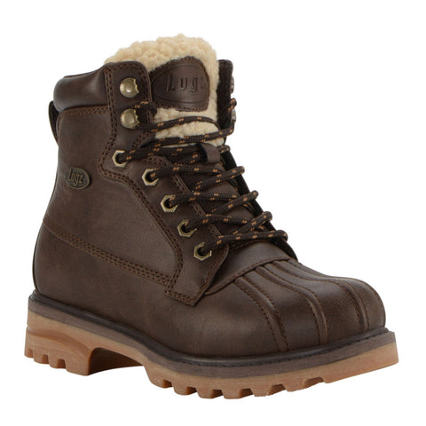 Lugz Mallard WMALLV-2212 Womens Brown Leather Lace Up Casual Dress Boots