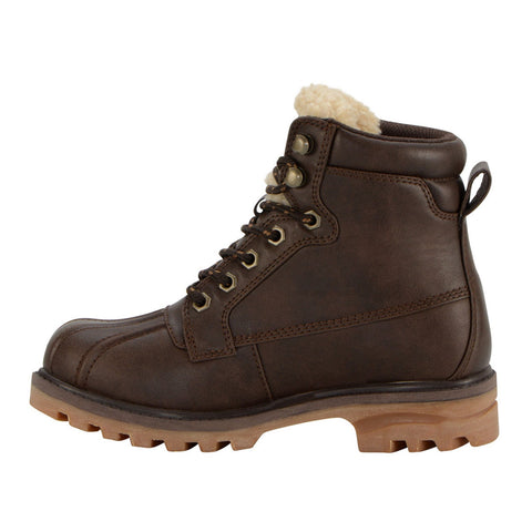 Lugz Mallard WMALLV-2212 Womens Brown Leather Lace Up Casual Dress Boots