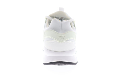 New Balance 247 XMS247EW Mens White Wide Canvas Low Top Sneakers Shoes