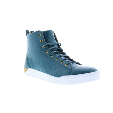 Diesel Tempus Diamond Mens Blue Leather Lace Up Lifestyle Sneakers Shoes