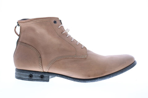 Diesel Boa Vista Chron Zip Mens Beige Leather Lace Up Casual Dress Boots