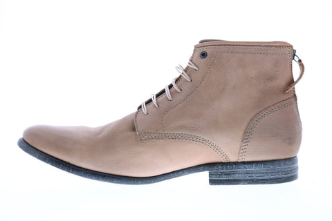 Diesel Boa Vista Chron Zip Mens Beige Leather Lace Up Casual Dress Boots