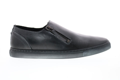 Diesel Gun-Tel D-Icon Mens Black Leather Lifestyle Zipper Sneakers Shoes