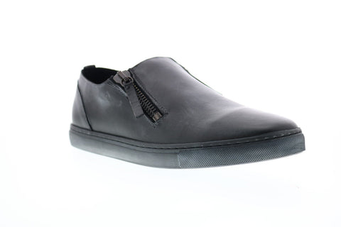 Diesel Gun-Tel D-Icon Mens Black Leather Lifestyle Zipper Sneakers Shoes